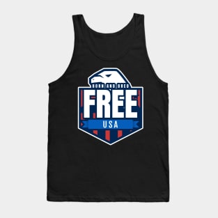 Born and bred free USA eagle Tank Top